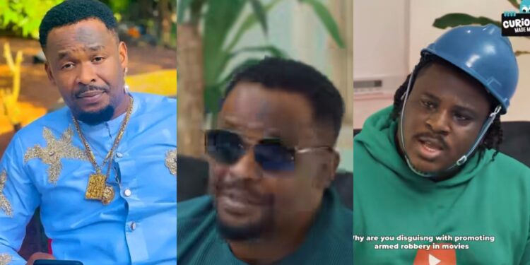 Moment Zubby Michael engaged in a physical discussion with Isbae-u