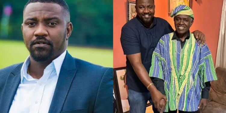 Condolences pour in for Ghanaian actor, John Dumelo, over the passing of his father, John William Kudzo Anato, at the age of 75.
