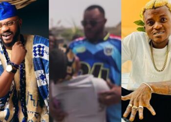 Drama as Portable confronts Odunlade Adekola over of him and his 4th wife, Ashabi (watch)