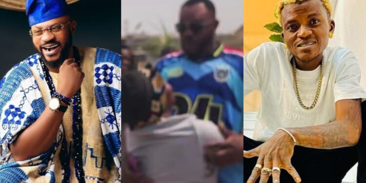 Drama as Portable confronts Odunlade Adekola over of him and his 4th wife, Ashabi (watch)
