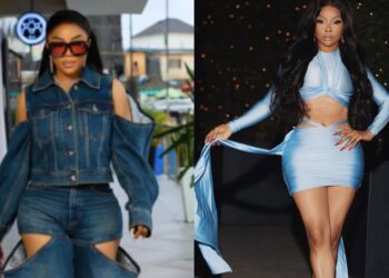 “Abi make I start onlyFans” – Toke Makinwa shares her thoughts as she returns to work (Video)