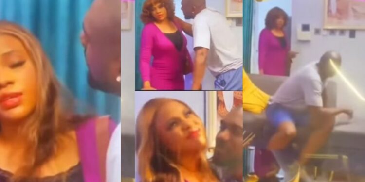 “The guy guy carry relaxer for mouth ?”- Nollywood’s viral movie scene leaves fans speechless (Video)