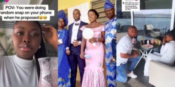 Evidence floods internet as man who allegedly abandoned wife and kids proposes publicly to another woman (Photos & Videos)
