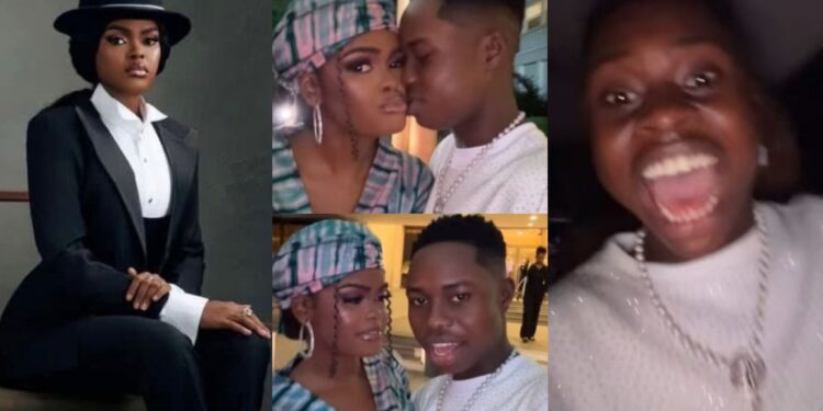 Peller screams  as Jarvis gives him a kiss after landing Samsung ambassador deal worth N100m (Video)