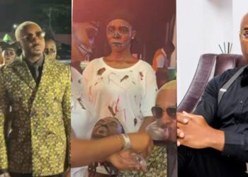 “This man needs to be arrested”- Pretty Mike sparks outrage with bizarre entrance at Yomi Casual’s 40th Birthday Party (Video)