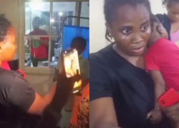 Lady reportedly beats housemaid to de@th for watching Tv with her children (Video)