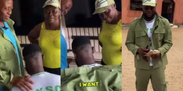 “There’s always a blessing to those who honour their parents”- Video as young man saved all his allawee to gifts his parents after completing NYSC