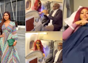 “Soft life” – Regina Daniels enjoys VIP treatment on Airpeace flight to London