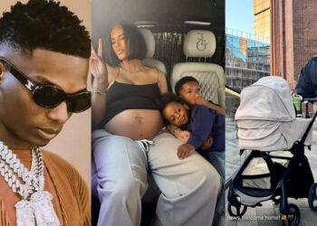 Wizkid manger Jada, step out with her adorable baby, as she  finally puts an end to the speculation that she and Wizkid have welcomed their third child.