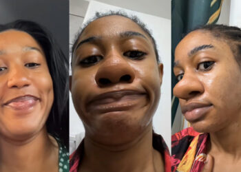 Lady goes viral after sharing a transformation of her self when she was pregnant and not.