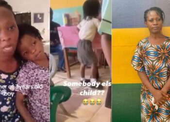 The biological mother of the 3-year-old boy who was ass@ulted by his teacher in Ikorodu has broken silence