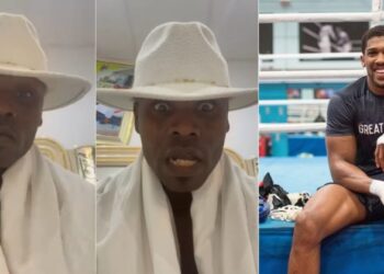 “OBA please get him aseje aluki”- Oba Solomon sends a message to boxer Anthony Joshua