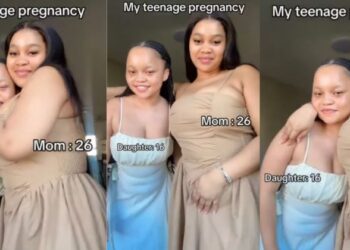 “My teenage pregnancy”- 26-Year-Old Mother Sparks Reactions Online with Heartwarming Video of Her 16-Year-Old Daughter