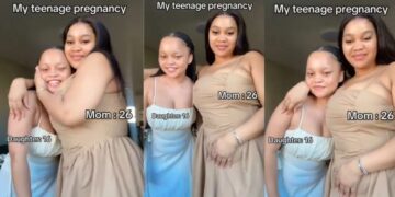 “My teenage pregnancy”- 26-Year-Old Mother Sparks Reactions Online with Heartwarming Video of Her 16-Year-Old Daughter