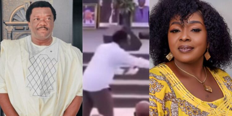“Why all this nonsense in Africa” – Kevin Ikeduba, Rita Edochie & others react as the Pastor commands members to do the unthinkable in church during prayer