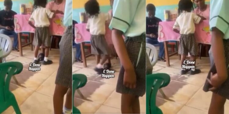 Lagos Teacher Spotted on Camera Teaching 3-Year-Old Student Raises Concerns for Student Safety