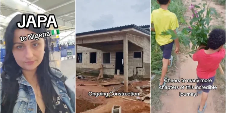 Oyinbo lady Shares documentary video of her Japa journey from UK to Nigeria (watch)