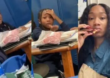 “This is what we call modern day  parenting”- Video as mother takes matter into her own hands after receiving bad report from daughter’s teacher