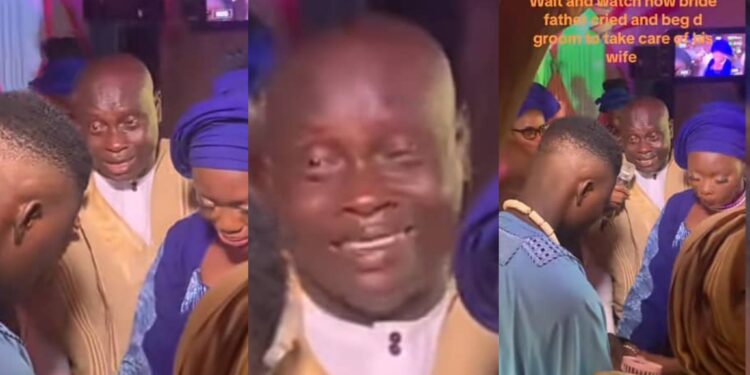 “Please don’t make her suffer, Don’t let me regret it”- Moment father breaks down in tears as he hands over daughter to Groom