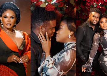 “One year of tormenting us with love”- Iyabo Ojo, Others react as Veekee James and husband celebrate first wedding anniversary