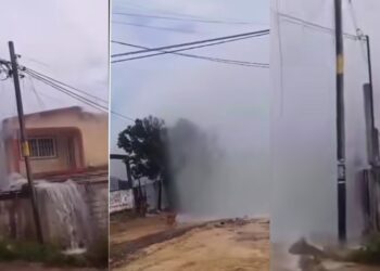 “Example of two truths can coexist” – Mixed reactions as rain pours heavily on one side of a road and the other side completely dry