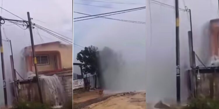 “Example of two truths can coexist” – Mixed reactions as rain pours heavily on one side of a road and the other side completely dry