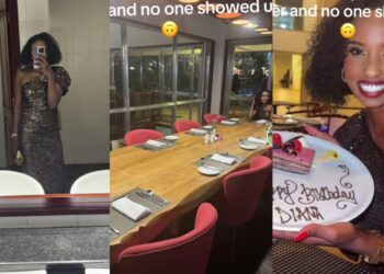 Heartbreaking moment: Lady left in Tears after none of her friends show up to her birthday dinner