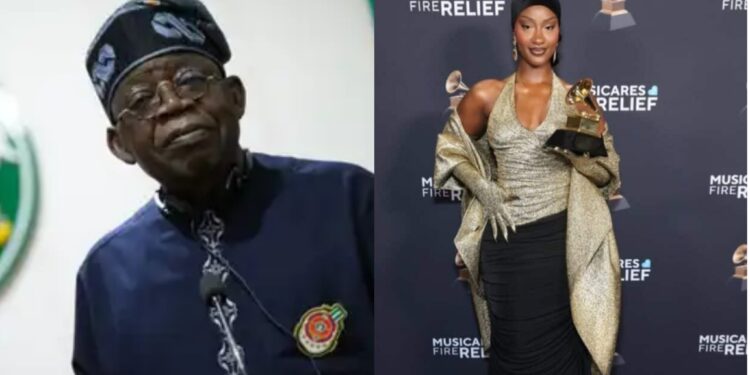 President Bola Tinubu congratulates Tems on Grammy win, celebrates Nigerian music stars