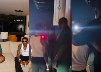 “Talent recognises talent”- Jubilations as Don Jazzy and WizKid put their differences aside, link up in Lagos