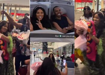 “Queen mother for a reason”-Beautiful moment Iyabo Ojo, her son and Friends Receive a Warm Welcome in Tanzania for Priscilla Ojo’s Wedding (Video)