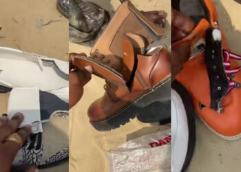 “Be careful who you date some girl are just ev!l”- Boyfriend laments as girlfriend uses Razor to damage his shoes