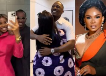 “She’s such a lovely person”- Video trends as Iyabo Ojo prays passionately for her Daughter, Priscilla and husband to-be Juma Jux