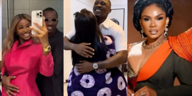 “She’s such a lovely person”- Video trends as Iyabo Ojo prays passionately for her Daughter, Priscilla and husband to-be Juma Jux