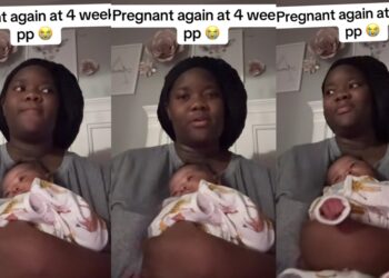 “My baby is only a month old, and now I’m three weeks and four days pregnant” – Woman discovers she’s pregnant again barely a month after giving birth