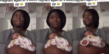 “My baby is only a month old, and now I’m three weeks and four days pregnant” – Woman discovers she’s pregnant again barely a month after giving birth