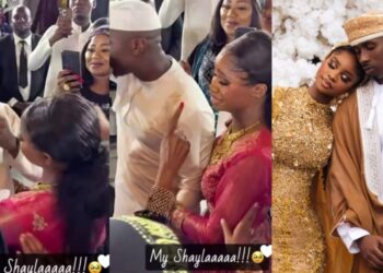 “She has made her mama proud”- Nigerians reacts as Priscilla Ojo and hubby burst into tears during wedding