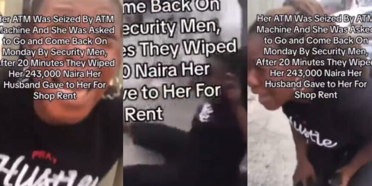 Lady breaks down in tears as ATM seizes her card, only to lose over ₦240,000 minutes later