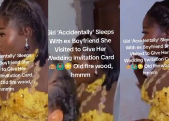 Lady visits her ex to give him invitation card to her wedding and ends up sleeping with him