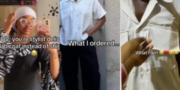 Lady fumes with anger as she shows off what she ordered Vs what her stylist delivered