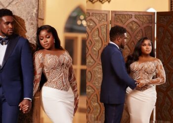 Veekee James beams with pride as she celebrates husband Femi Atere on first wedding anniversary