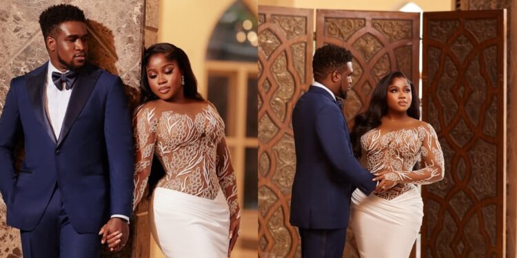 Veekee James beams with pride as she celebrates husband Femi Atere on first wedding anniversary