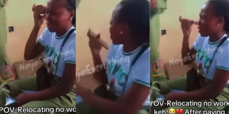 “Nah una have time dey go school for this Nigeria”- Female corp member who paid 150k for relocation bursts into tears after recieving PPA letter