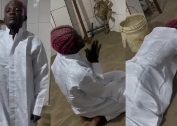 “This one don dey double date God” – Video as Portable seeks divine intervention in church amid case with Ogun State government, stirs reactions