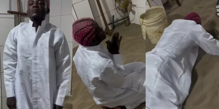 “This one don dey double date God” – Video as Portable seeks divine intervention in church amid case with Ogun State government, stirs reactions