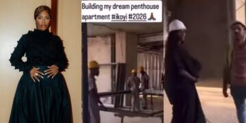 “When you are big you are big”- Tiwa Savage shares glimpse of her under construction dream penthouse apartment