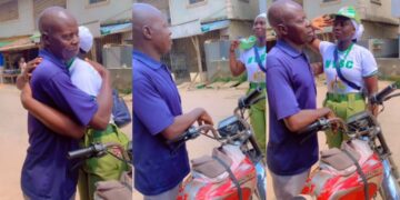 “Only she knows the sacrifices he had to make to raise money”- NYSC corper melts heart as she salutes Okada rider father for funding her education