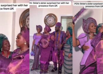 “The groom had to excuse them to have sisters moment”- Bride overcome with emotion as sister flies in from UK for her wedding, video trends