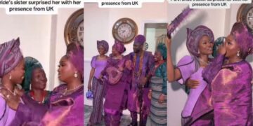 “The groom had to excuse them to have sisters moment”- Bride overcome with emotion as sister flies in from UK for her wedding, video trends