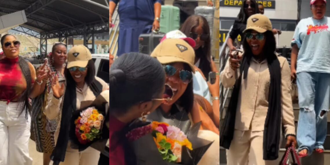 “Queen mother for a reason”- Iyabo Ojo returns to Nigeria in grand style after daughter’s lavish wedding in Tanzania