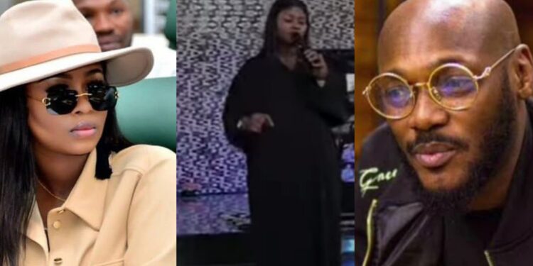 “Whose prayer will be answered Natasha or 2face’s mother?”- Reactions as video of Natasha leading prayer surfaces online